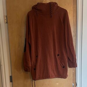 Women’s oversized Rust Brown Hooded Sweater